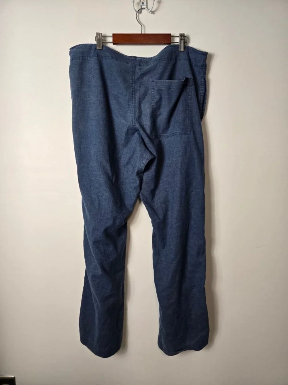 Prana Men's Blue Sutra Hemp Blend Drawstring Lounge Relaxed Pants Size M